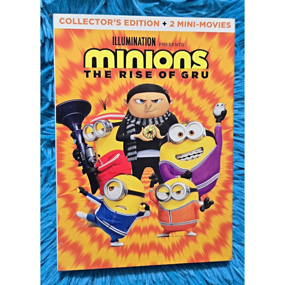 Minions: The Rise of Gru (DVD) 2022 PG Collector's Edition + 2 Mini-Movies